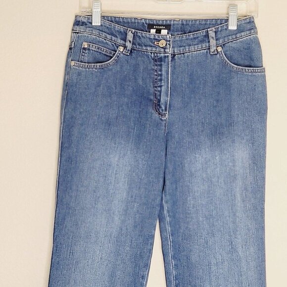 Escada Womens Flare Jean Size 36 Mid Rise Medium Wash 90s - Picture 6 of 11